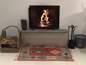 Real open fire in snug for colder days and nights