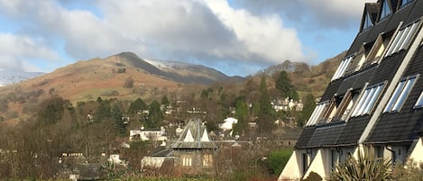 View of complex with Fairfield in the distance