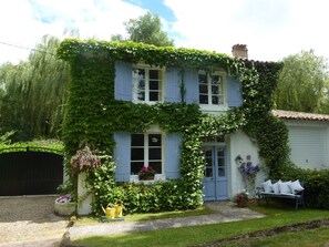 front of the cottage