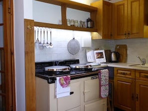 Kitchen with electric Aga