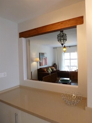 View from Kitchen to Lounge/Dining area