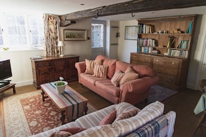 The living room with comfy sofas