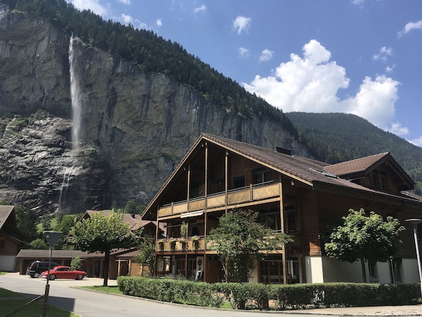 Chalet in Summer. Close to Staubbach Falls and great hiking.