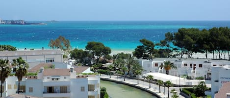 View from the terrace of the apartament Karolina Alcudia in the north of Majorca