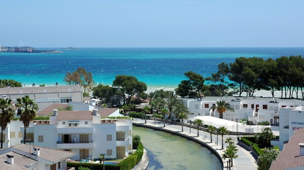 View from the terrace of the apartament Karolina Alcudia in the north of Majorca