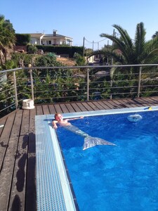 Apartment, solar heated pool, ideal for families!