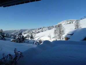 Blick von der Terrasse im Winter- view from  the terrace in  winter