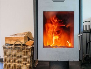 Fireplace in the living room