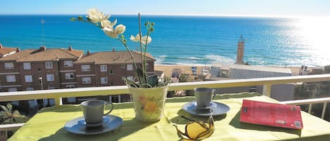 Amazing view from the balcony to the sea 