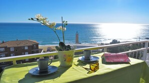 Amazing view from the balcony to the sea 