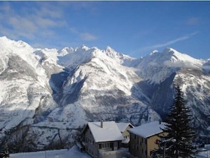 Blick vom Balkon im Winter