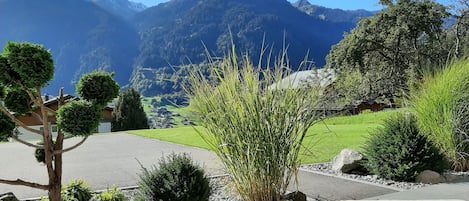 Ausblick von der Terrasse 
Bergmomente Montafon Appartement St.Gallenkirch 