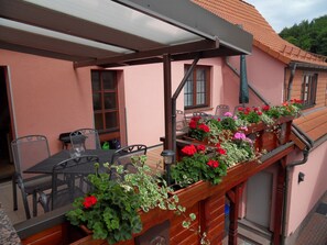 Blick auf den großen Balkon