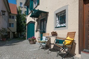 Haus am Ende einer ruhigen Gasse