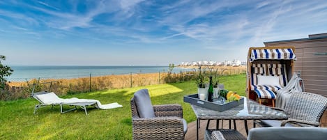 Schleiperle - Terrasse mit Blick auf die Schleimündung