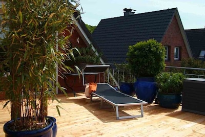 Pure relaxation on the large roof terrace 42 sqm - beach chair - fantastic view