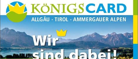 Included  in the price is the Kingcard(Königscard)