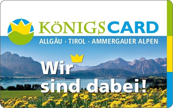 Included  in the price is the Kingcard(Königscard)