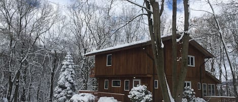 Winter at the Cabin is quiet, beautiful and private. Lovely retreat.