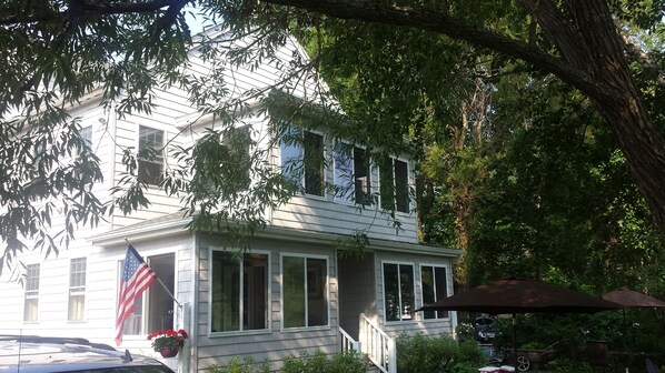Rear 2nd floor 4 bedroom, 2 bath unit on Jordan Park Marsh w/  privacy and more 