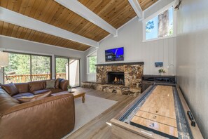 Gas Fireplace, New Couch, New Shuffleboard, & New Smart TV