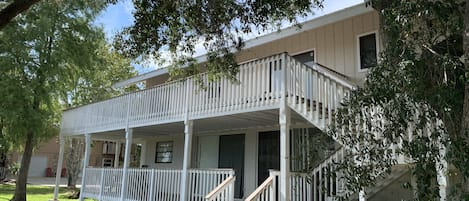 Rear view of house from dock