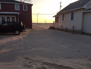 View from front of cottage, view of Beach.
