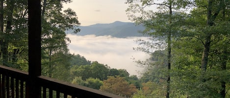 Being in the Smokies, you can start your mornings above the clouds!