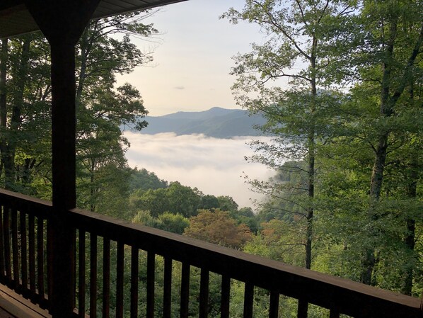 Being in the Smokies, you can start your mornings above the clouds!