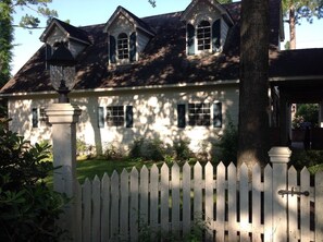 This charming two-bedroom is located over our 3-car garage.
