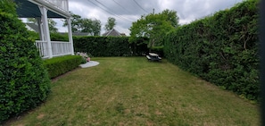 View of yard on west side of house