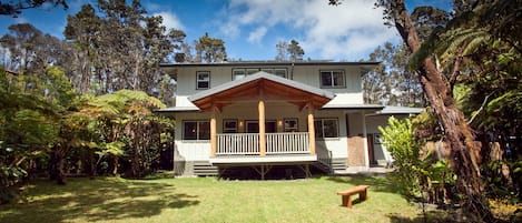 View of the house from the backyard