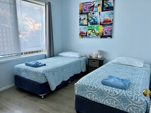 Single beds downstairs