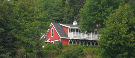 A view of Baycrest Cottage from Penobscot Bay