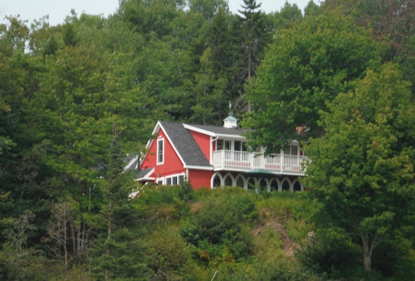 A view of Baycrest Cottage from Penobscot Bay