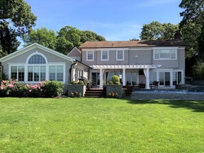 Large fenced-in backyard.