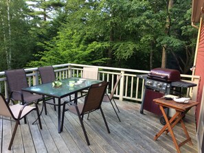 upper deck, looking over back yard, creek