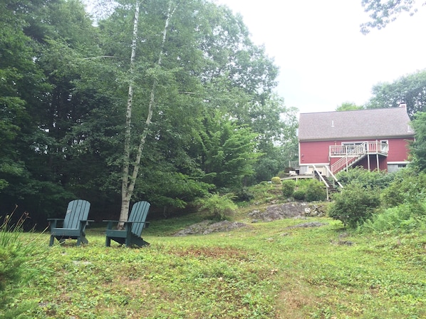 back of house, from middle of back yard