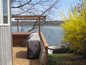 Gas grill, hot tub