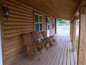 deck on north side of cabin
