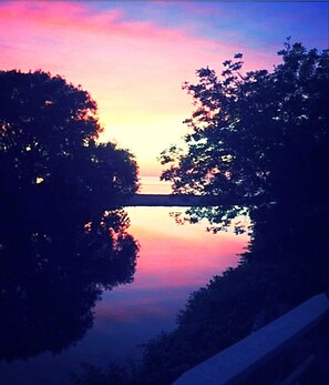 View towards lake from back deck 