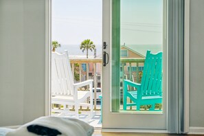 View of the ocean from the primary king bedroom.