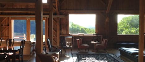 Stunning renovated Catskills barn from 1883, moved up hill in 1987.