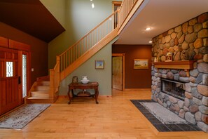 Stairs leading to 4 bedrooms