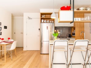 Kitchen and dining area with lots of mod cons and amenity