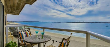 Balcony overlooking the bay