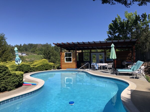 The pool and Cabaña welcome you!