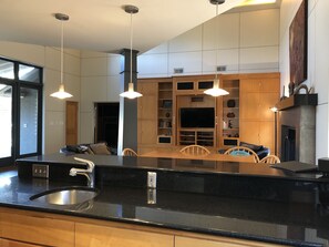 Open floor plan - kitchen and living room