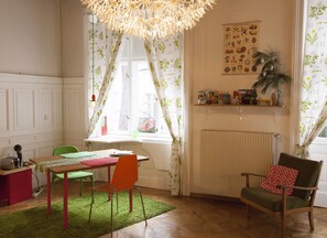 books, seasonal decoration, reading chair