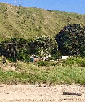 View of the house from the beach.